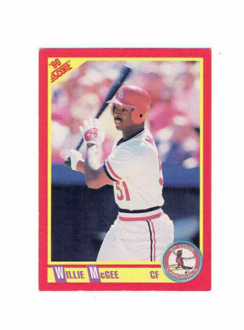 1990 Score Willie McGee Baseball Card #374
