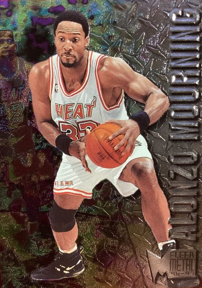 1996 Fleer Metal Alonzo Mourning Basketball Card #53