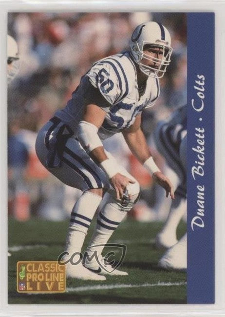 1993 Classic Pro Line Live Duane Bickett Football Card #106