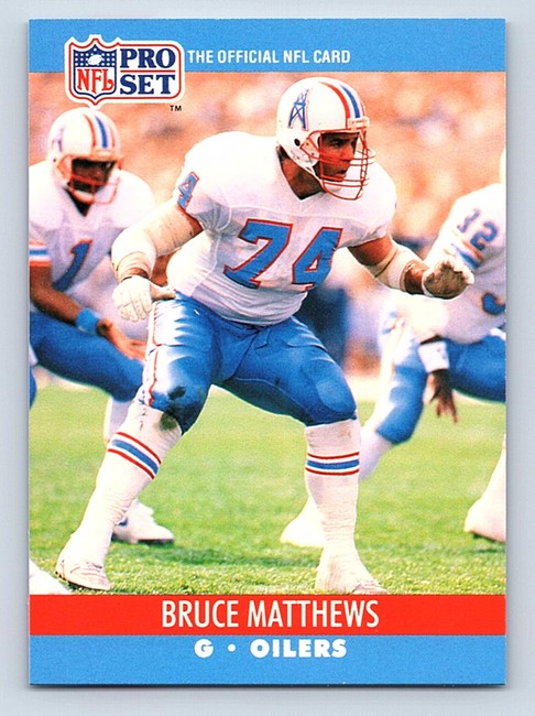 1990 NFL Pro Set Bruce Matthews Football Card #514