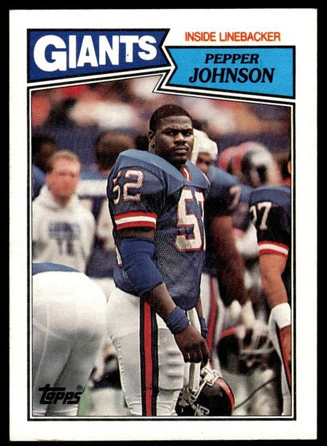 1987 Topps Pepper Johnson Football Card #28