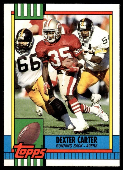 1990 Topps Dexter Carter Football Card #33T