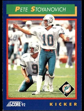 1992 Score Pete Stoyanovich Football Card #29