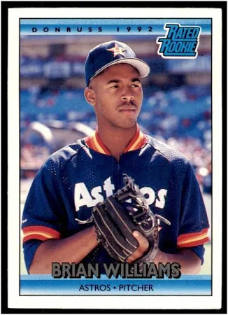 1992 Donruss Rated Rookie Brian O. Williams Baseball Card #416