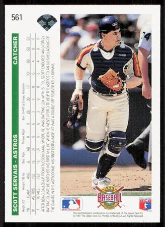 1991 Upper Deck Scott Servais Baseball Card #561