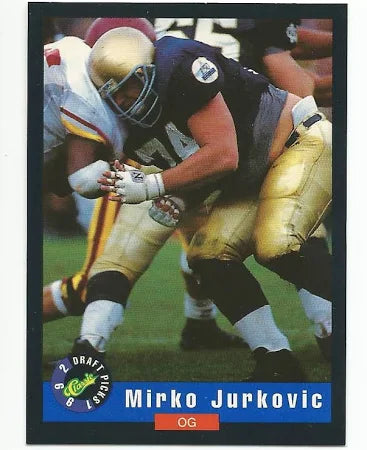 1992 Classic Draft Picks Mirko Jurkovic Football Card #13