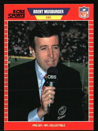 1989 NFL Pro Set Brent Musburger CBS SPorts Football Card #17