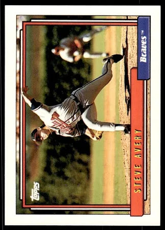 1992 Topps Steve Avery Baseball Card #574