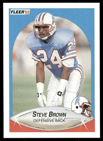 1990 Fleer Steve Brown Football Card #125