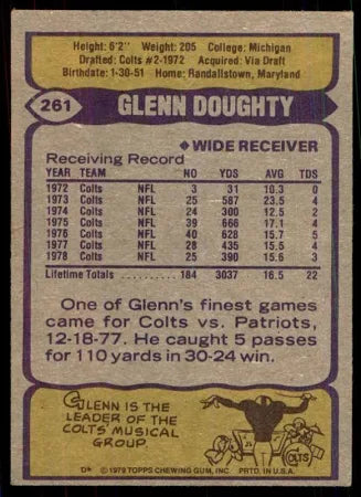 1979 Topps Glenn Doughty Football Card #261