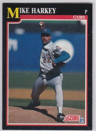1991 Score Mike Harkey Baseball Card #322