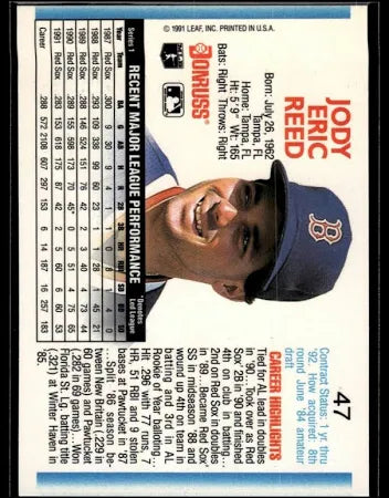 1992 Donruss Jody Eric Reed Baseball Card #47