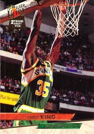 1994 Fleer Ultra 2nd Round Draft Pick Chris King BasketbaLL Card #345