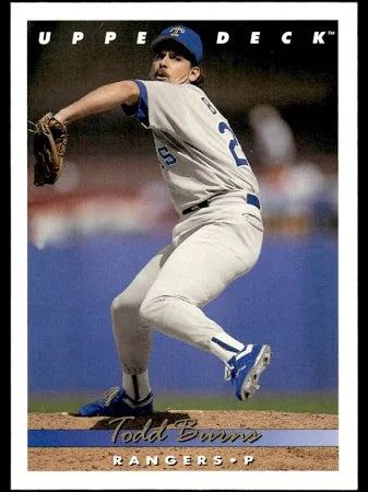 1993 Upper Deck Todd Burns Baseball Card #749