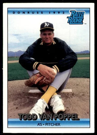 1992 Donruss Rated Rookie Todd Matthew Van Poppel Baseball Card #9