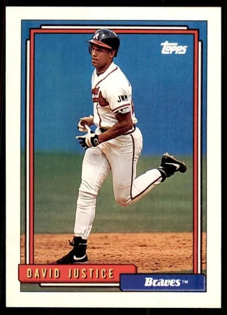 1992 Topps David Justice Baseball Card #80