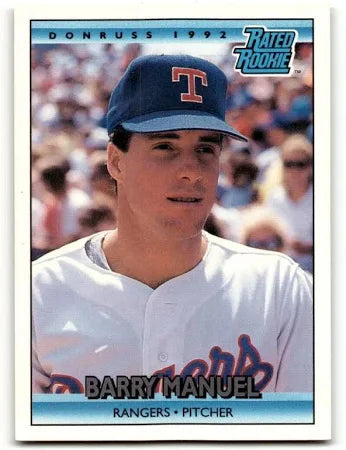 1992 Donruss Rated Rookie Barry Paul Manuel Baseball Card #401