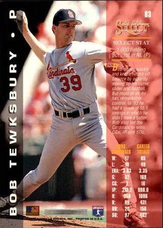 1994 Score Select Bob Tewksbury Baseball Card #83