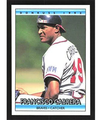 1992 Donruss Francisco Cabrera Baseball Card #482