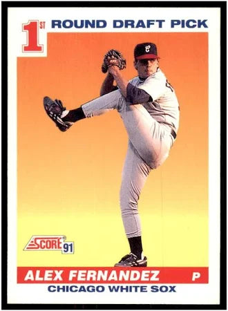 1991 Score 1st Round Draft Pick Alex Fernandez Baseball Card #382