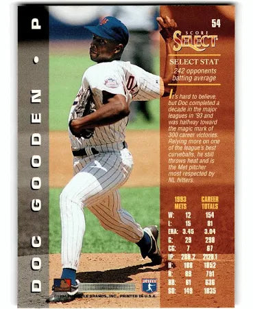 1994 Score Select Doc Gooden Baseball Card #54