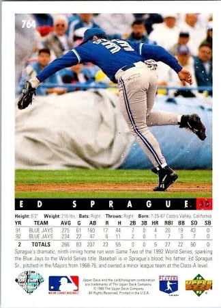 1993 Upper Deck Ed Sprague Baseball Card #764
