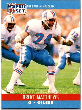 1990 NFL Pro Set Bruce Matthews Football Card #514