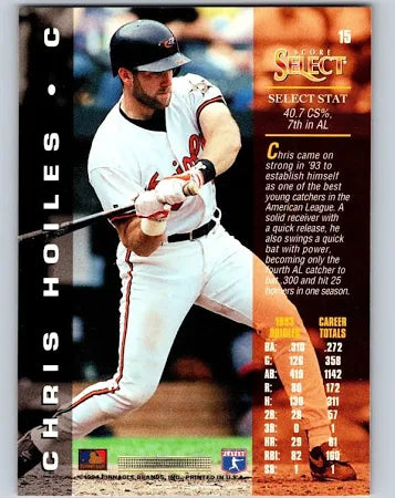 1994 Score Select Chris Hoiles Baseball Card #15