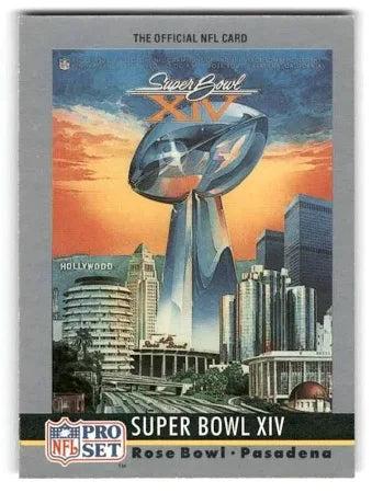 1990 NFL Pro Set XIV SuperBowl Steelers 31, Rams 19 Football Card #14