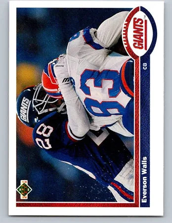 1991 Upper Deck Everson Walls Football Card #318