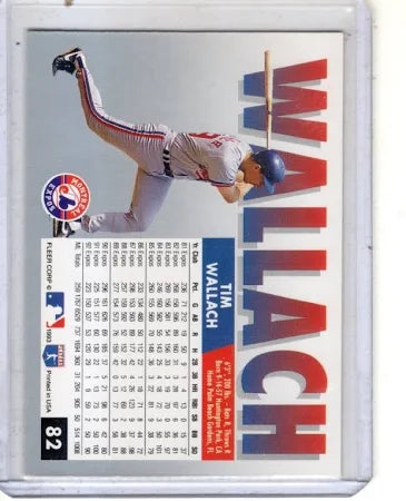 1993 Fleer Tim Wallach Baseball Card #82