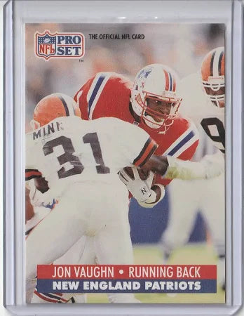 1991 NFL Pro Set Jon Vaughn Football Card #837