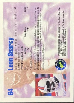 1992 Classic Draft Picks Leon Searcy Football Card #64