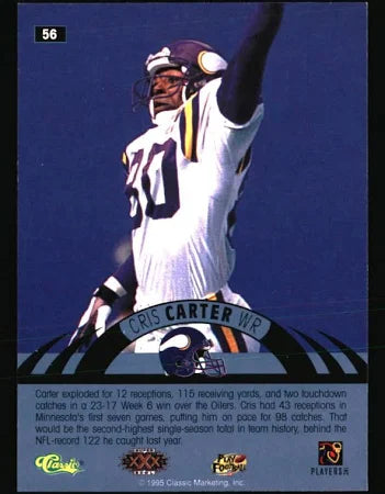 1995 Classic Cris Carter Football Card #56