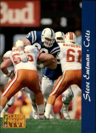 1993 Classic Pro Line Live Steve Emtman Football Card #108