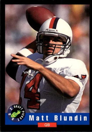 1992 Classic Draft Picks Matt Blundin Football Card #41