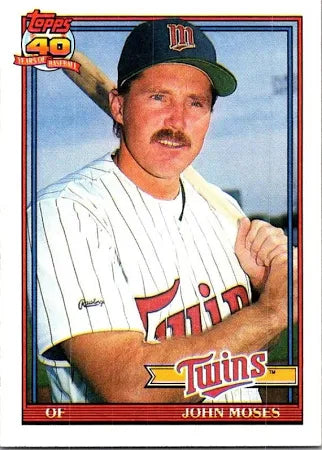 1991 Topps John Moses Baseball Card #341