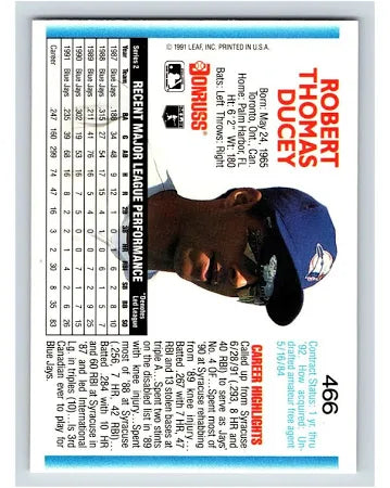 1992 Donruss Robert Thomas Ducey Baseball Card #466