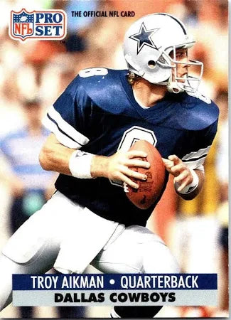 1991 NFL Pro Set Troy Aikman Football Card #128