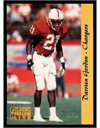 1993 Classic Pro Line Live Darrien Gordon Football Card #243