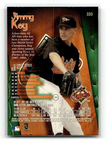 1997 Fleer Jimmy Key Baseball Card #333