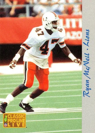 1993 Classic Pro Line Live Ryan McNeil Football Card #84