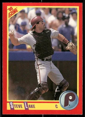1990 Score Steve Lake Baseball Card #435