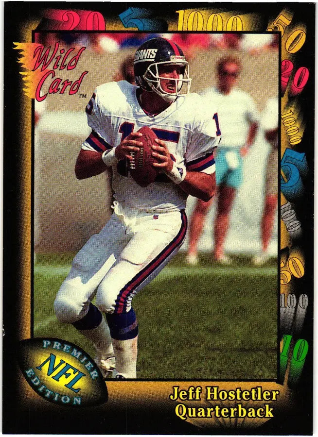 1991 AAA Sports Wild Card Jeff Hostetler Football Card #141