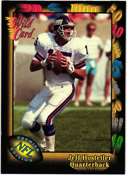 1991 AAA Sports Wild Card Jeff Hostetler Football Card #141