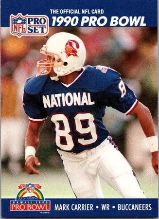 1990 NFL Pro Set Mark Carrier Football Card #384