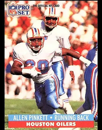 1991 NFL Pro Set Allen Pinkett Football Card #826