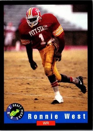 1992 Classic Draft Picks Ronnie West Football Card #34