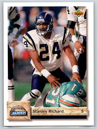 1992 Upper Deck Stanley Richard Football Card #348