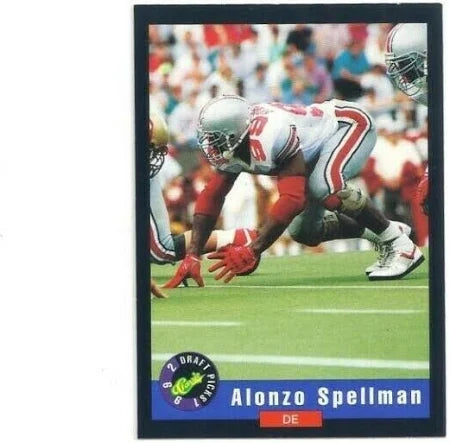 1992 Classic Draft Picks Alonzo Spellman Football Card #18